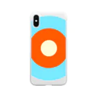 CORONET70のサークルa・水色3・オレンジ・クリーム Soft Clear Smartphone Case