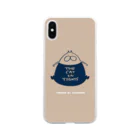 くらきち ONLINE SHOPのねこタイツ どっすん コーヒー Soft Clear Smartphone Case