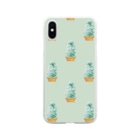 madeathのチョコミントソフト(黄緑) Soft Clear Smartphone Case