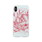 ピッチーの芍薬 peony Soft Clear Smartphone Case