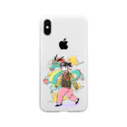 百瀬ガンジィのゴキゲンSHOPのスカジャンチャイナ娘(龍) Soft Clear Smartphone Case