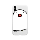 らっこボールのゆるっと かわいい 文鳥さん Soft Clear Smartphone Case