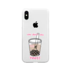 🐰なっふぃー屋🐰のタピオカネコチャン Soft Clear Smartphone Case