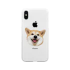 しば犬まる子とぽちのみせの柴犬のまるちゃん Soft Clear Smartphone Case