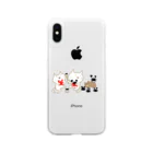 Hello Happy Catのじろにゃんたちとちゃめし〜とカニ Soft Clear Smartphone Case