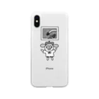 usa100のモノクロ　虹と紫陽花とかしこい君 Soft Clear Smartphone Case