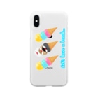 Lily bird（リリーバード）のアイスと文鳥ず ロゴ入り 縦長 Soft Clear Smartphone Case