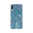 yjb_22のfluidart_smrmdl Soft Clear Smartphone Case