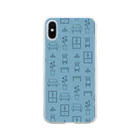 スマホケースと小物専門店のインテリアモチーフのスマホケース（水色） Soft Clear Smartphone Case