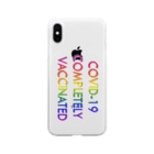 でおきしりぼ子のCOVID-19_ワクチン完全接種済(縦) Soft Clear Smartphone Case