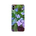 水彩屋の紫陽花（生花） Soft Clear Smartphone Case