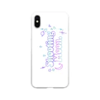 dol’s office のShooting Moon Fantasy Edit White ver  Soft Clear Smartphone Case