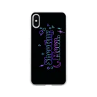 dol’s office のShooting Moon Fantasy Black ver  Soft Clear Smartphone Case