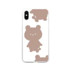 くま工房 little. のしんぷるなくま Soft Clear Smartphone Case