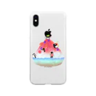 Lily bird（リリーバード）のかき氷とペンギンたち① Soft Clear Smartphone Case
