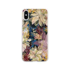 YQ createのSummer flower Soft Clear Smartphone Case