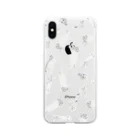 WHITE CAT LAND :Dのしろねこだらけ Soft Clear Smartphone Case