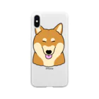 ぷぷぷのぷの気持ちいいお顔のシバ犬 Soft Clear Smartphone Case