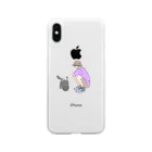肉を食べたらお腹壊すのcat&boy Soft Clear Smartphone Case