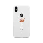 thoroughbred horseの horse（色付き栗毛） Soft Clear Smartphone Case