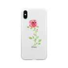 risarisaの薔薇のイラスト Soft Clear Smartphone Case