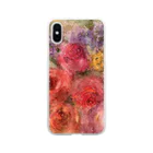 Risa  watercolor artのアンティーク花柄 Soft Clear Smartphone Case