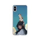 猫背の猫が1番 Soft Clear Smartphone Case