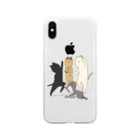 生活リズムが猫のひとのコンテンポラリーな猫 Soft Clear Smartphone Case