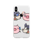 あきたみクリエイトのBoo&Poo sad face Soft Clear Smartphone Case