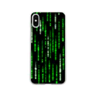 DograveのDigital Rain phone case Green ver.1.1.0 Soft Clear Smartphone Case