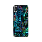 aero_acidのcyberpunk  tokyo Soft Clear Smartphone Case