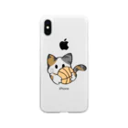 グリヴェール森の雑貨のねこ【ミケ】 Soft Clear Smartphone Case