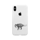 segasworksのAmargasaurus（白黒） Soft Clear Smartphone Case