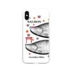 G-HERRINGの鮭！（SALMON；桜；卵；鳥居）あらゆる生命たちへ感謝をささげます。 Soft Clear Smartphone Case
