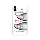 G-HERRINGの鮭！（SALMON；桜&鳥居）あらゆる生命たちへ感謝をささげます。 Soft Clear Smartphone Case