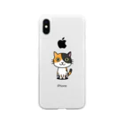 chi-bitのネコのイロとガラ・三毛猫 Soft Clear Smartphone Case