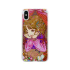 くまちくまお屋さんの恋する女の子 Soft Clear Smartphone Case