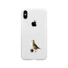 じゅぎのインコショップ Jugi's bird goodsのイケメンなオカメ女子 Soft Clear Smartphone Case