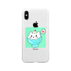 まいまいの子供部屋ショップのパフェにゃんこ Soft Clear Smartphone Case