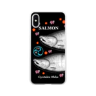 G-HERRINGの鮭（SALMON；桜；巴；卵） （門別 鮭） あらゆる生命たちへ感謝をささげます。 Soft Clear Smartphone Case