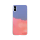 O-YU のpink-blue Soft Clear Smartphone Case