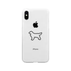 ゴールデンレトリバーわんちゃん犬のゴールデンレトリバーのシンプルシルエット Soft Clear Smartphone Case