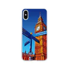 GALLERY misutawoのイギリス ビッグ・ベンと案内板 Soft Clear Smartphone Case