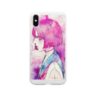 mooの水彩少女 Soft Clear Smartphone Case