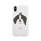 カニ🦀の犬　いぬ　バーニーマウンテンドッグ Soft Clear Smartphone Case