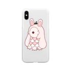 かわいいもののおみせ　いそぎんちゃくのうさ耳アマビエ Soft Clear Smartphone Case