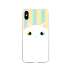 SHOP ベアたんのしろねこオッドアイさん Soft Clear Smartphone Case