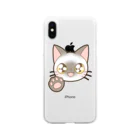 かわいいもののおみせ　いそぎんちゃくのお目目キラキラポインテッド猫ちゃん Soft Clear Smartphone Case