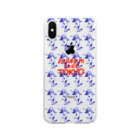 ミュージアムショップトーキョー/museum shop TOKYOの歌川国芳　踊る猫又　総柄版 Soft Clear Smartphone Case