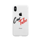 新車購入アドバンスチャンネル【CarTube】のCarTube（赤黒） Soft Clear Smartphone Case